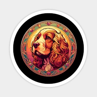 Cocker Spaniel Graphic - Art Nouveau Design Magnet